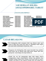 EVALUASI SEDIAAN SOLIDA DESINTEGRAN KLOPIDOGREL TABLET FDT Dan Coating