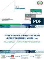 Fitur Verifikasi Data Sasaran: Pcare Vaksinasi Covid-19