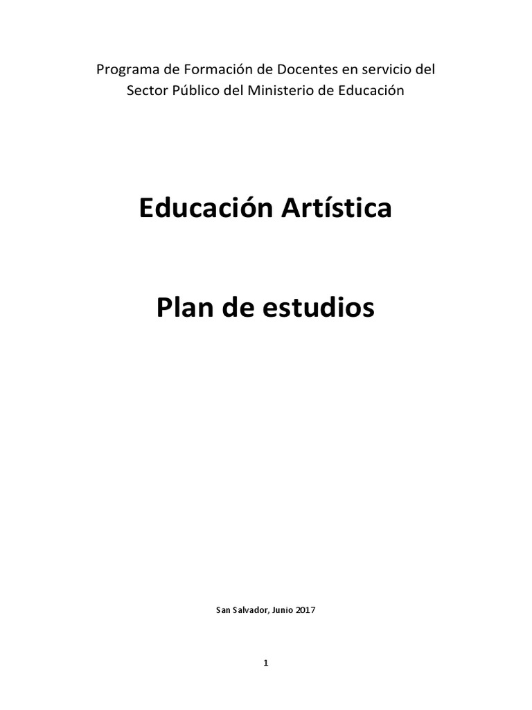 Plan Educarte 2017 | PDF | Educación en artes visuales | Plan de estudios