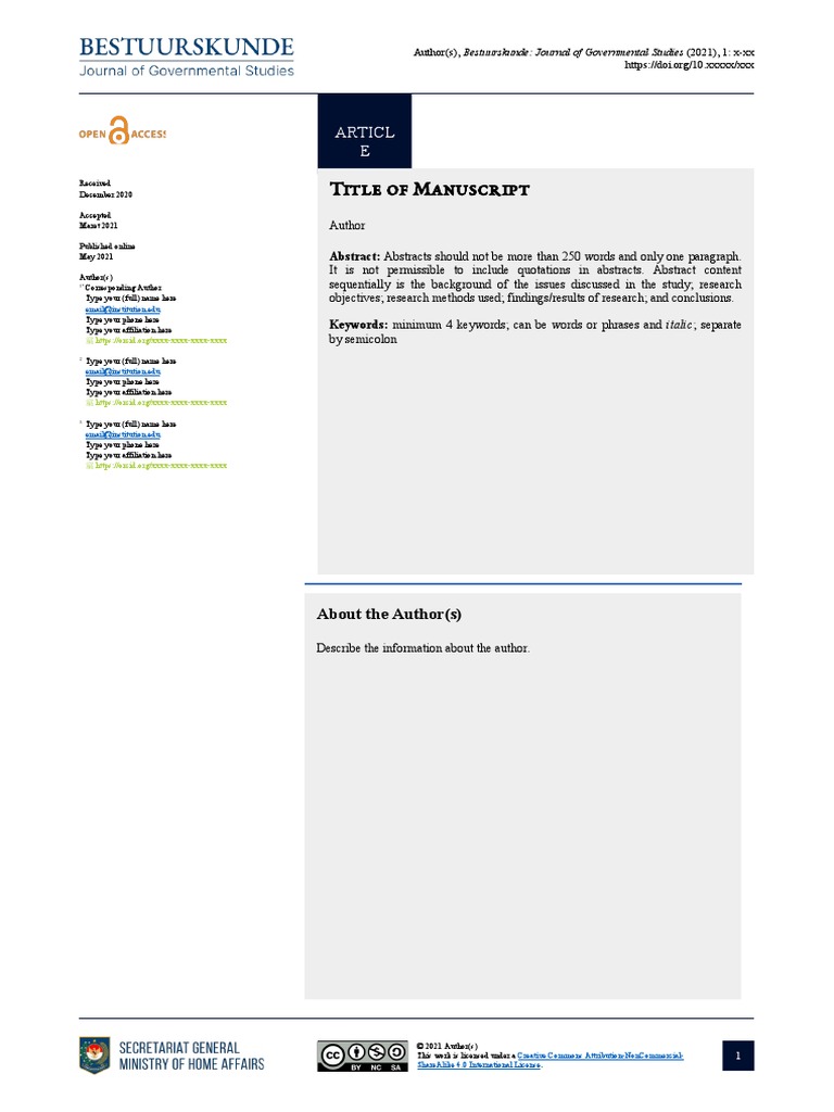 Title of Manuscript: Articl E | PDF | Abstract (Summary) | American ...