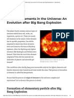 Origin of Elements in The Universe - An Evolution After Big Bang Explosion - Astrointerest