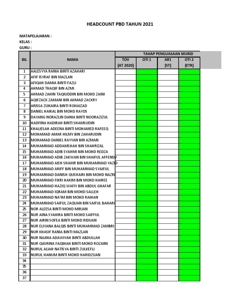 Tahun template 2021 pbd 6 Koleksi Terkini