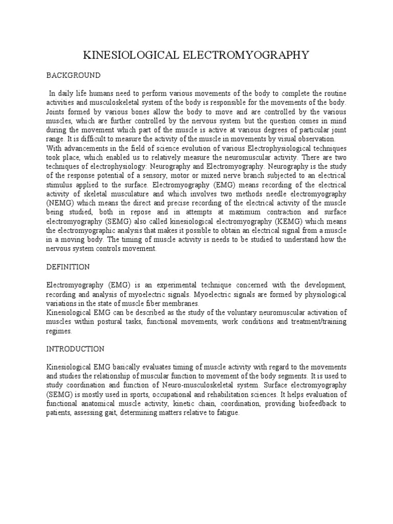 Introduction Emg | PDF | Electromyography | Action Potential