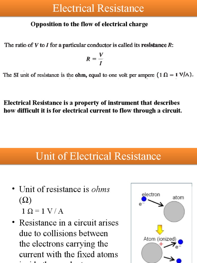 Understanding Electrical Resistance and Conductivity | PDF