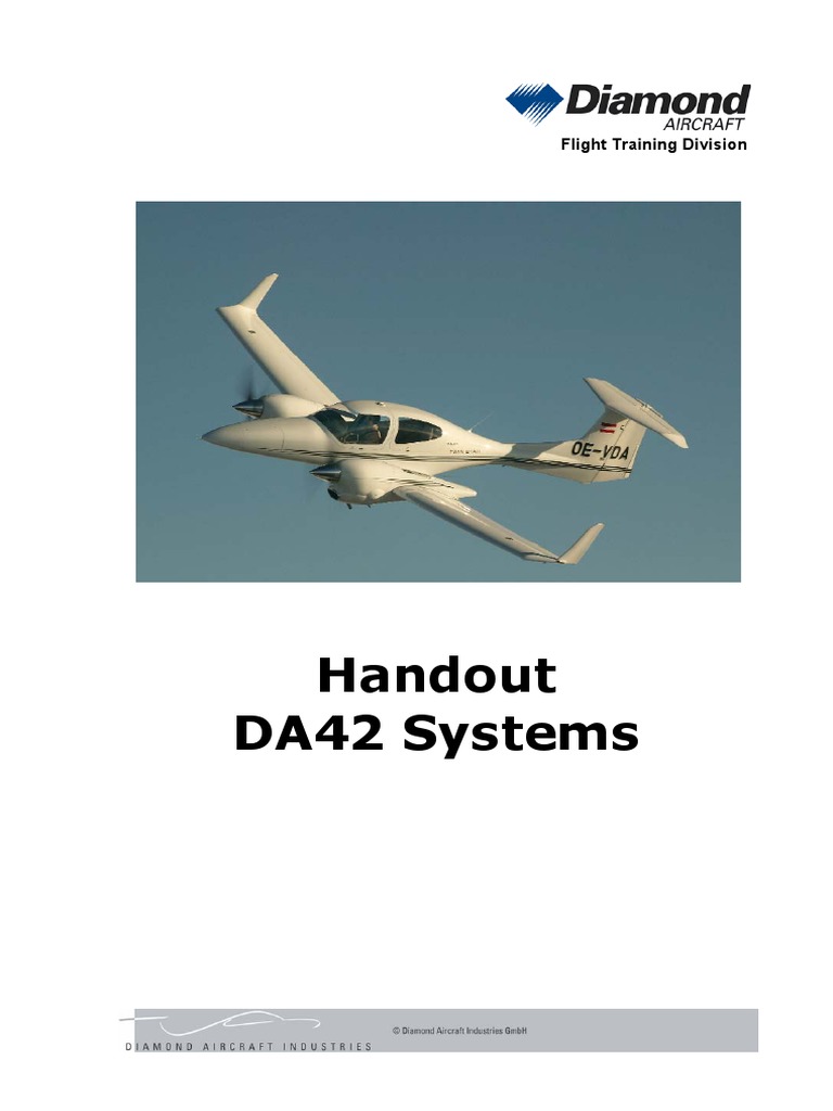DA42 Systems Handout PDF Landing Gear Vehicle Parts