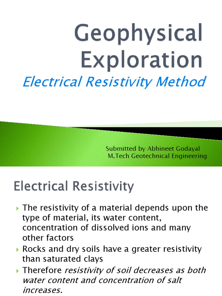 Electrical Resistivity | PDF | Electrical Resistivity And Conductivity ...