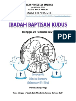 Februari - Tata Ibadah - Minggu 3 BAPTIS (Gereja)
