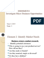 BSBSMB301 Investigate Micro Business Opportunities: Term 3, 2019 Week: 5