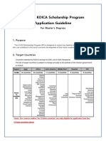 2021 KOICA Scholarship Program Application Guideline for Master’s Degrees