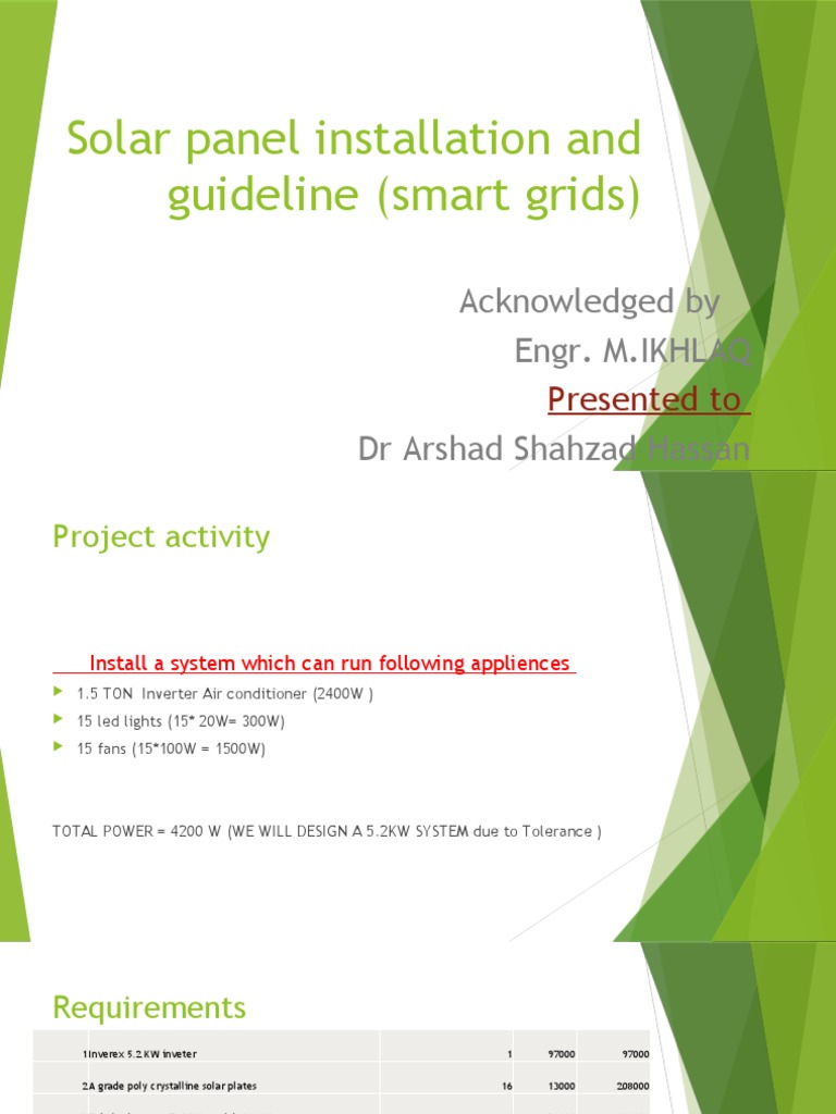 Solar Panel Setup Guide | PDF