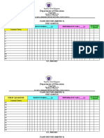 Class Record (Science 9) S.Y. 2020-2021