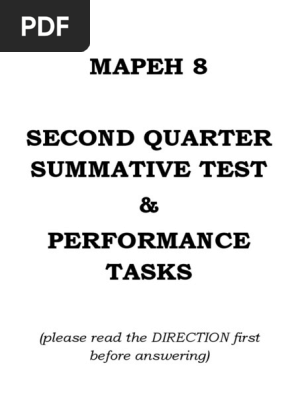 Q_2 Summative Test in Mapeh 8