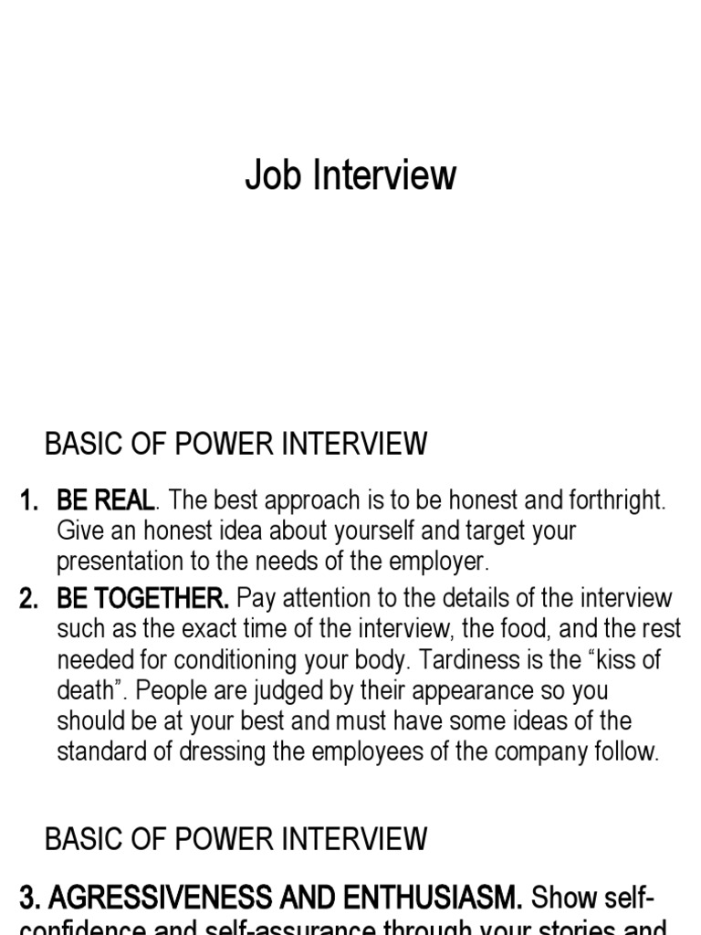Job Interview | Download Free PDF | Job Interview | Psychology