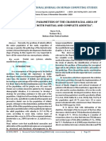 Morphometric Parameters of The Craniofacial Area of Elderly People With Partial and Complete Adentia