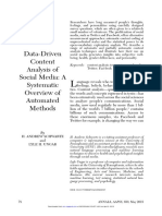 Data-Driven Content Analysis of Social Media: A Systematic Overview of Automated Methods
