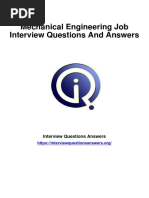 Mechanical Engineering Job Interview Questions and Answers