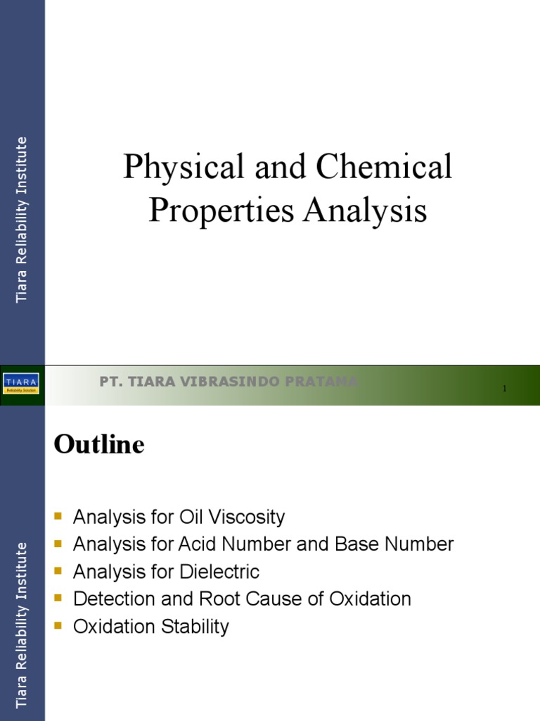 Oil Analysis and Oxidation Stability | PDF | Motor Oil | Chemical ...