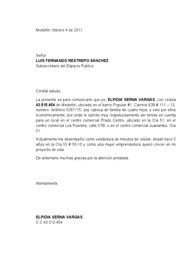 Solicitud de permiso para ocupar espacio público