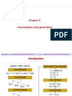 1 Chapter - 5: Intermediate Code Generation Bahir Dar Institute of Technology