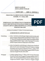 (Nomor 7 Tahun 2005) Perubahan Atas Peraturan Gubernur Nomor 3 Tahun 2005 Tentang Tunjangan Perumahan Bagi Anggota Dewan DPRD Propinsi Sulawesi Tengah Periode 2004 - 2009