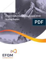 EFQM Global Excellence Award 2018 Scoring Report