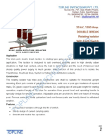 33 KV, 1250 Amp. Double Break Rotating Isolator With Earth Switch