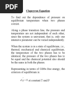 Clapeyron Equation