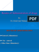 Routes of drug administration and their merits & demerits