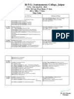 S.S. Jain Subodh P.G. (Autonomous) College, Jaipur: I CIA Test Jan-Feb - 2021 Bca / Bba V Sem Time Table