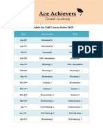 Schedule For Full Preparation NEET 2020 B 001