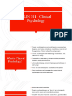 CLIN 311: Clinical Psychology