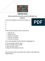 Alphabet Script: Write A Scene For Two Actors Using The Alphabet As A Stimulus