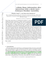 Shock cellular flame interaction studied experimentally and numerically