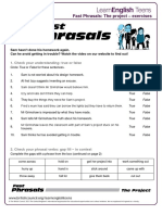 Fast Phrasals: The Project - Exercises: 1. Check Your Understanding: True or False