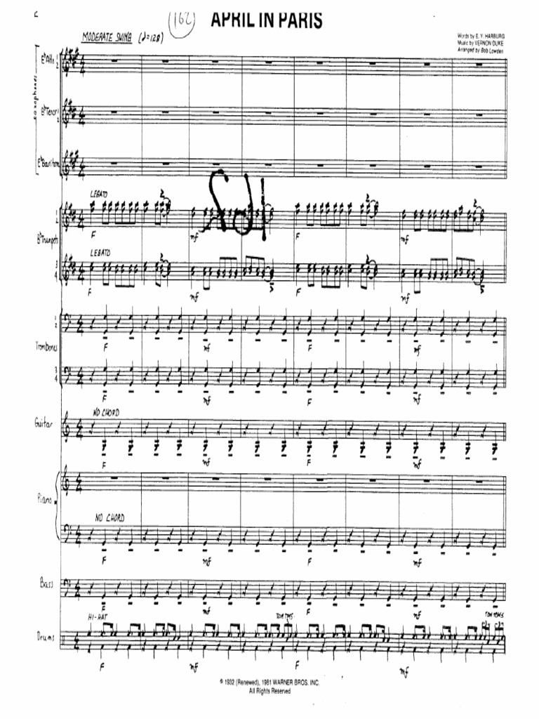 April in Paris Score | PDF