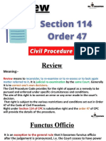 Civil Procedure Code, Review