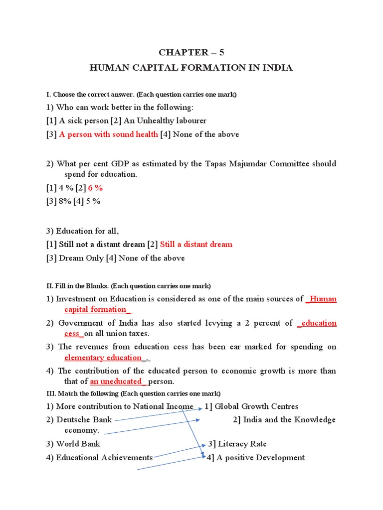 Human Capital Formation in India | PDF | Human Capital | Economic Growth