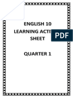 Learning Activity Sheets (Week 1)