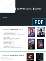 Codes and Conventions For Horror and Sci-Fi