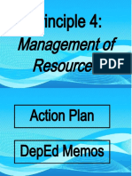 Principle 4:: Management of Resources