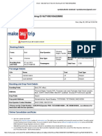 MakeMyTrip E-Ticket Details for Chennai Bus Booking