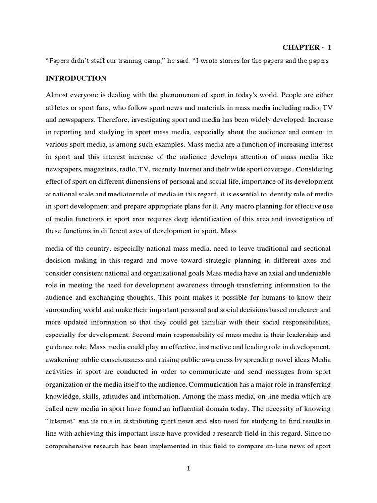 Evolution of Sports Media From Begging for Coverage to Empowering