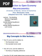 Introduction To Open Economy Macoreconomics: Prof. Alemayehu Geda (Adopted Form Prof. Yamin Ahmad)