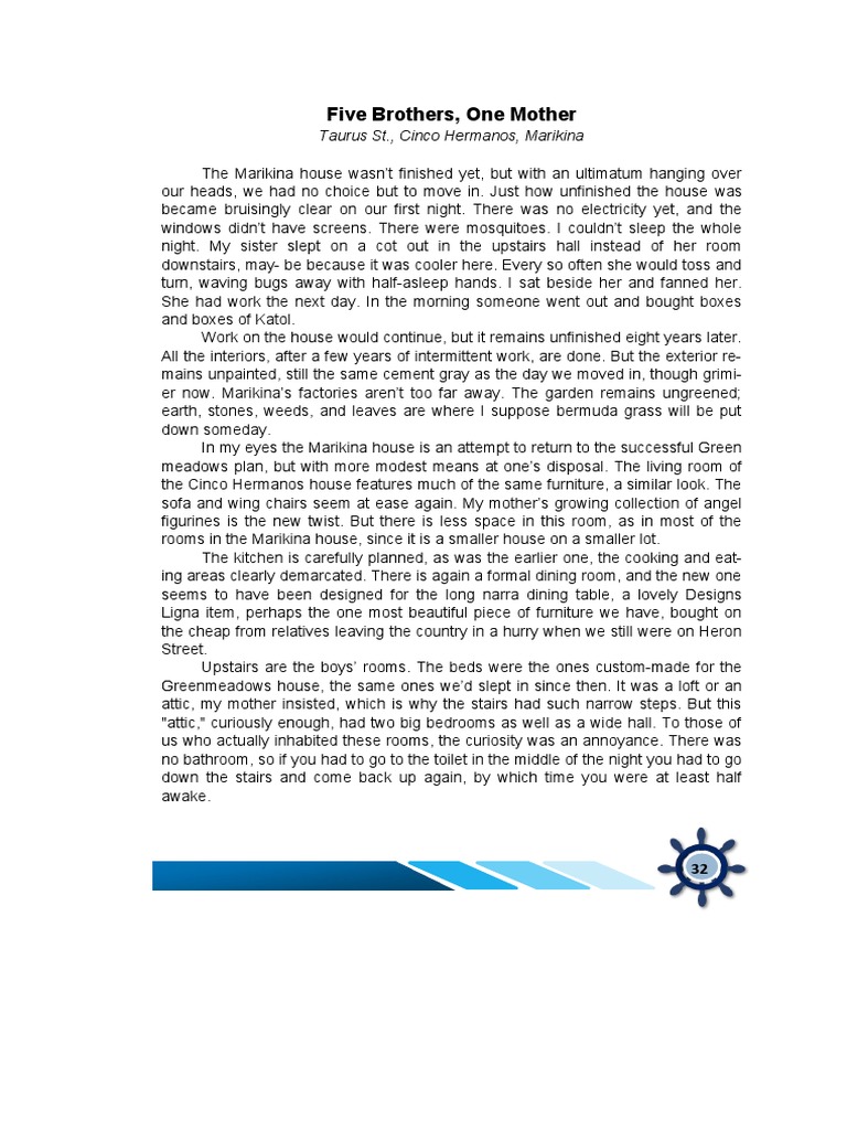 Five Brothers One Mother PDF Foods