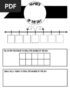 number of the day blank templates