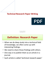 Technical Research Paper Writing: DR Garima Williams Garima@psit - Ac.in
