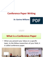 Conference Paper Writing: Dr. Garima Williams