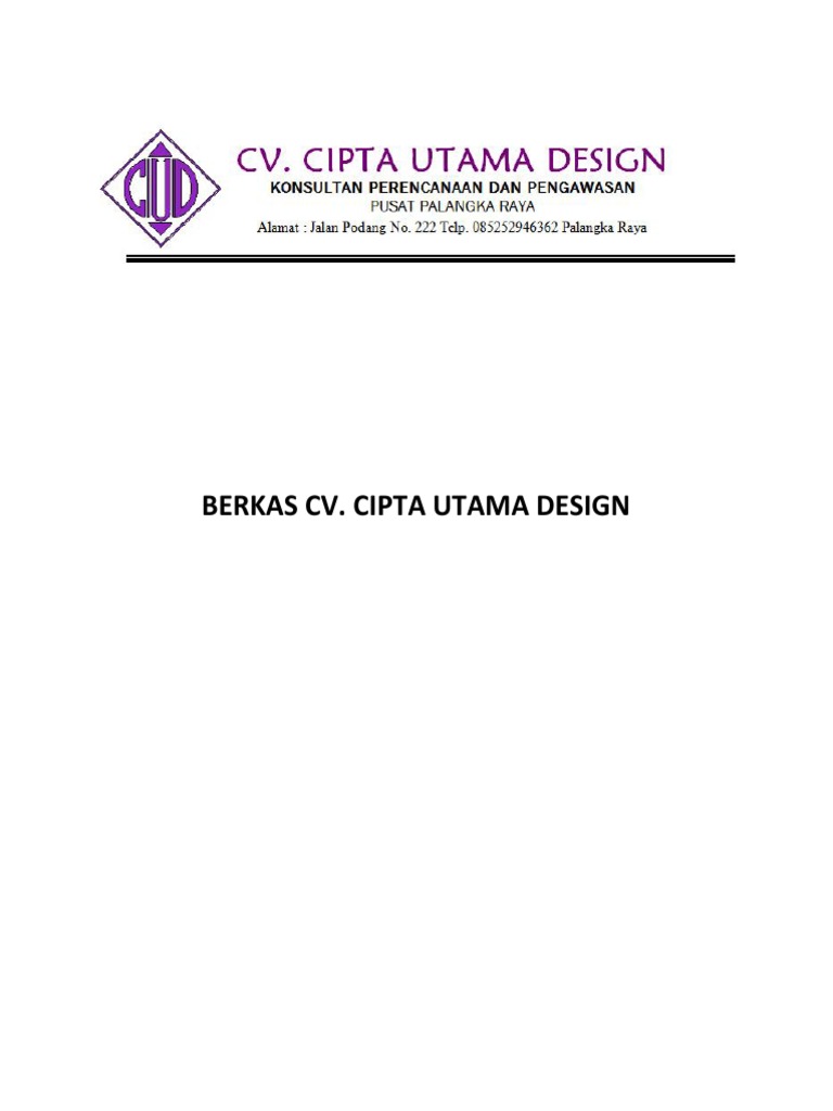 CV. Cipta Utama Design | PDF