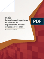 Proyeccion 2018-2020 Por Distritos Del Peru