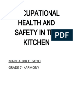 Occupational Health and Safety in The Kitchen